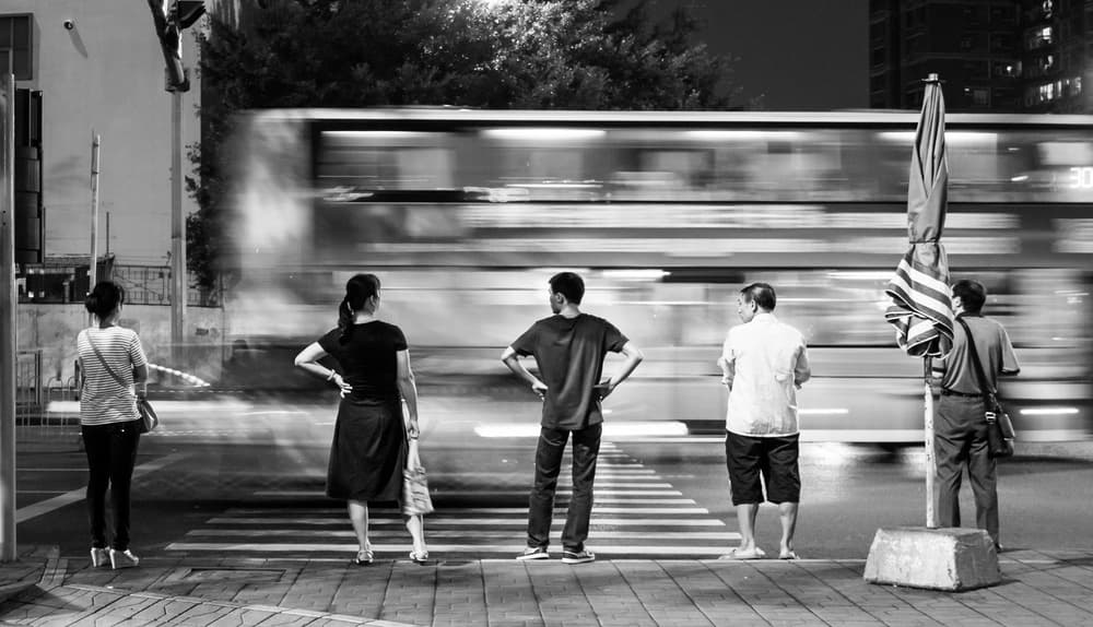 City Street Motion by Yumian Deng — canvas wall art