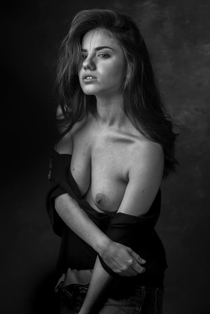 Delaia posing by Joan Gil Raga — canvas wall art