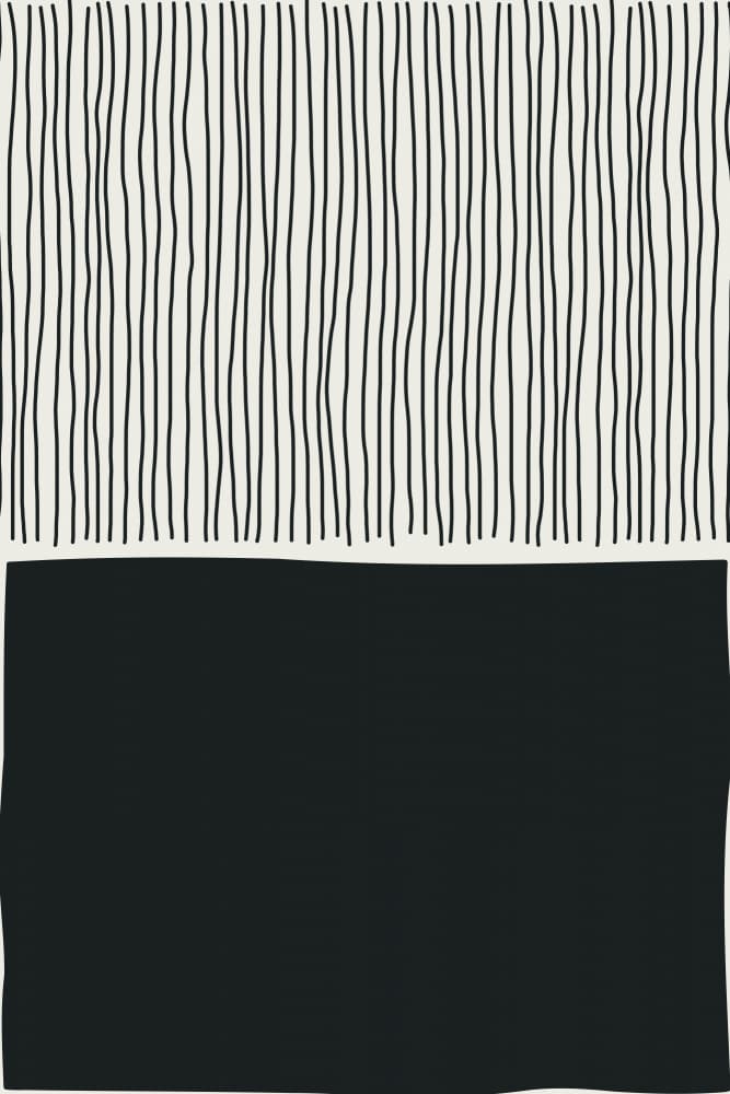 Minimalist Lines Black Block by jay stanley — canvas wall art
