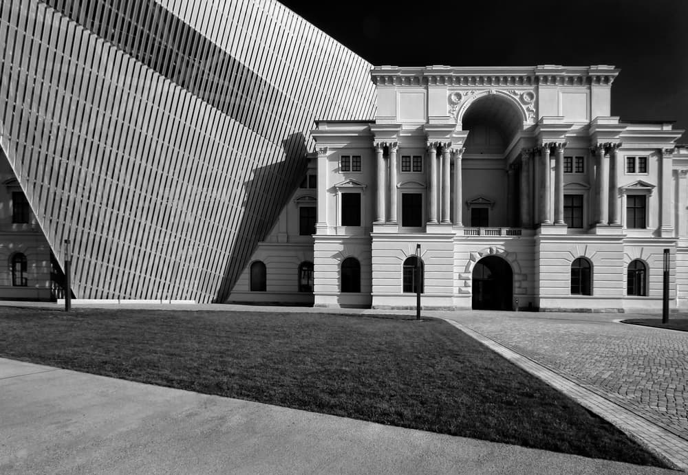 Architectural Contrast Black White by Hans-Wolfgang Hawerkamp — canvas wall art