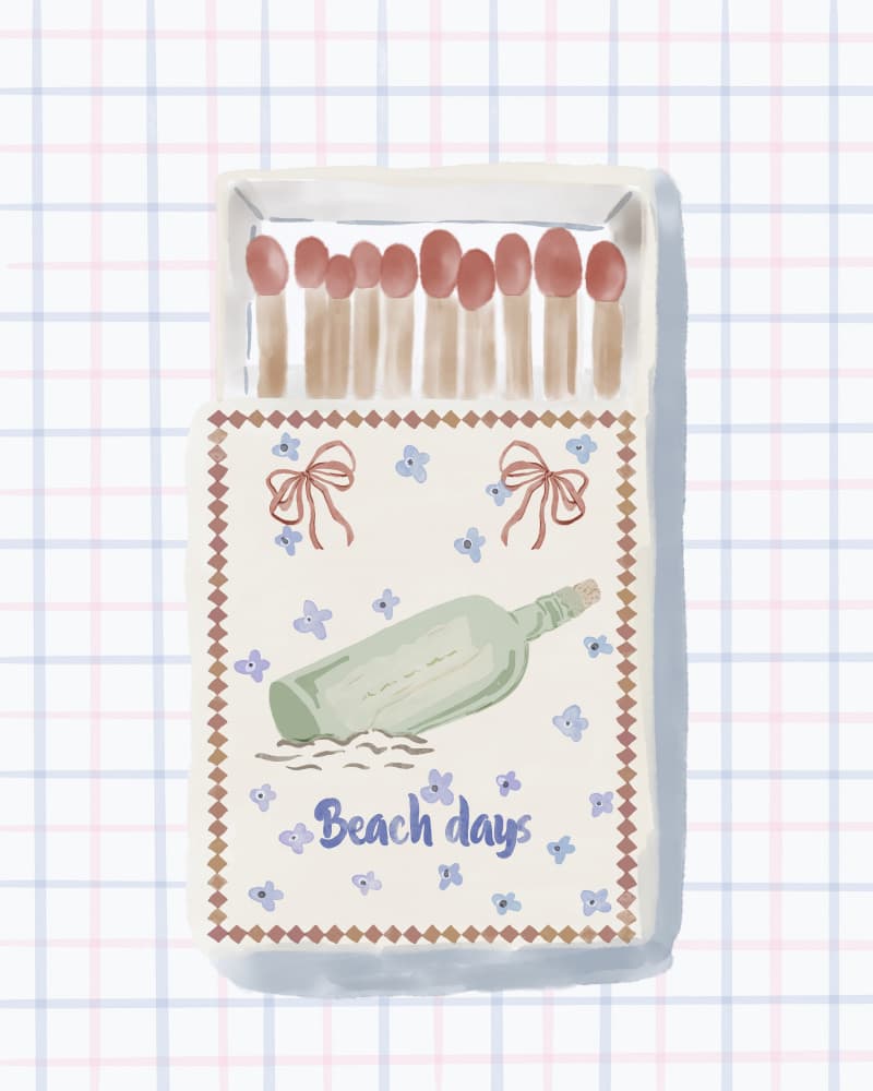 Beach Days Matchbox by Radhika Modi — canvas wall art