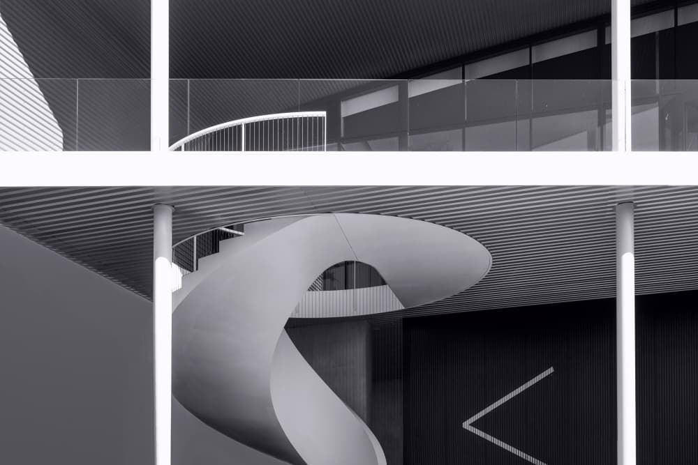 Modern Spiral Staircase by Theo Luycx — canvas wall art