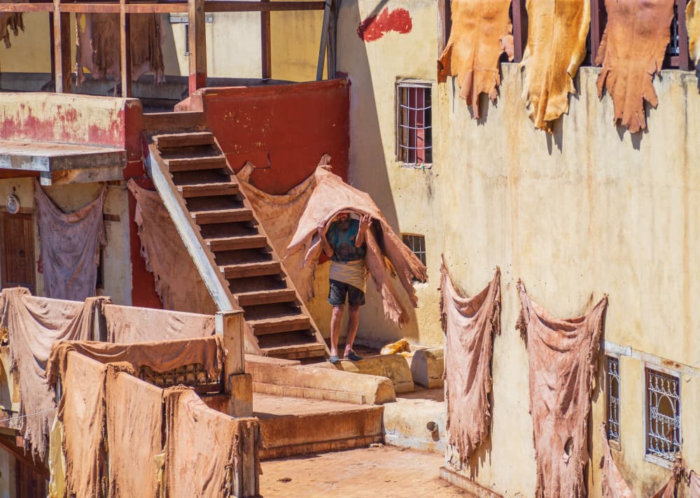 Traditional Fez Tanneries by Gianpaolo Meriana — canvas wall art