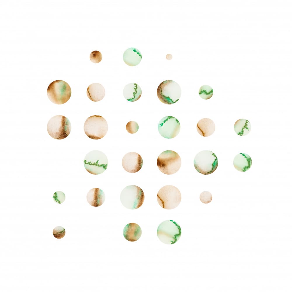 Organic Watercolor Circles by Fabiana Silveira — canvas wall art
