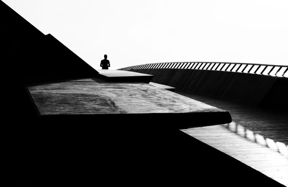 Modern Solitary Silhouette by Ali Ayer — canvas wall art