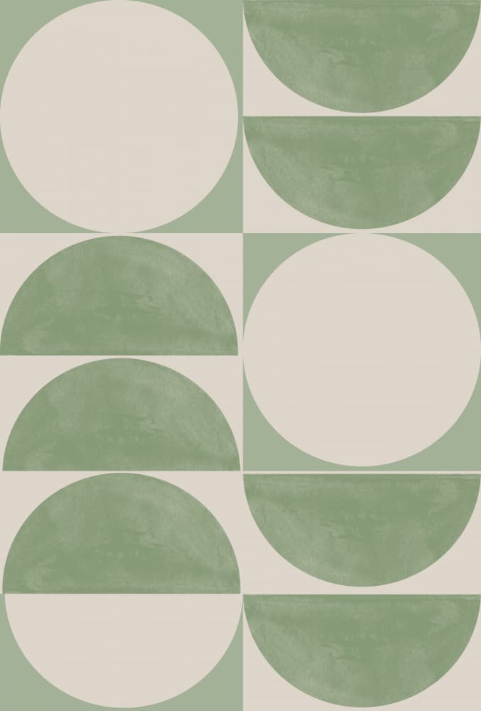 Geometrics in Green by THE MIUUS STUDIO — canvas wall art