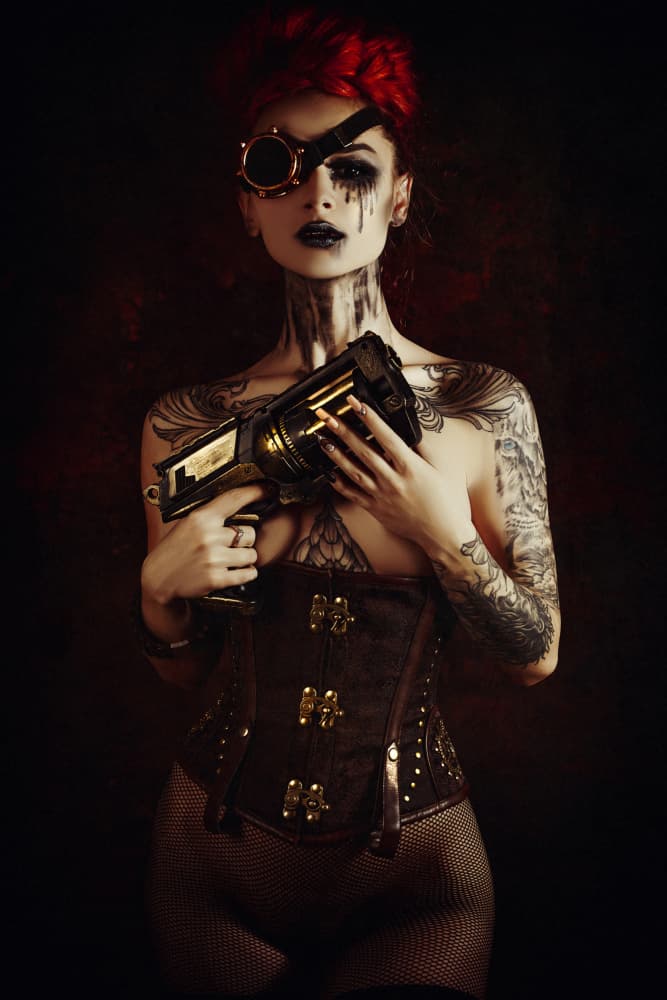 Steampunk Rebel Woman by Ruslan Bolgov — canvas wall art