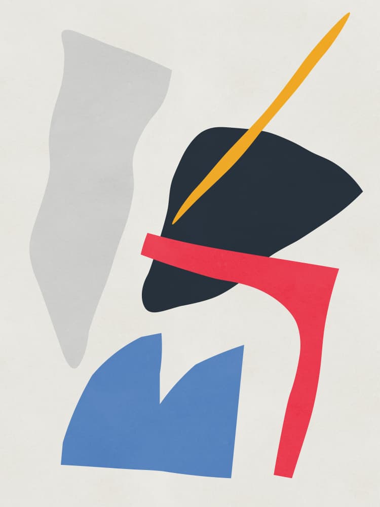 Dynamic Cutout Shapes by Vitor Costa — canvas wall art