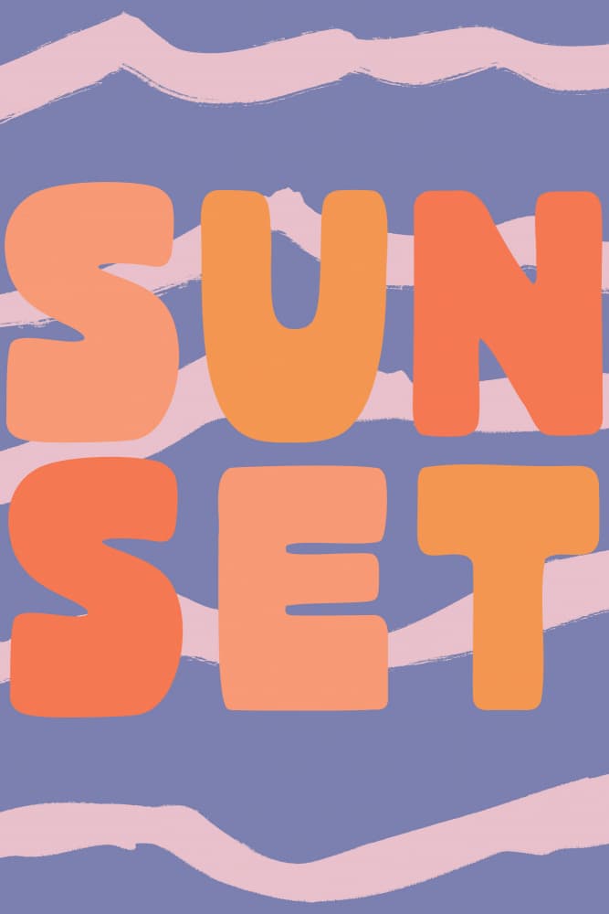 Sunset(text) by Treechild — canvas wall art