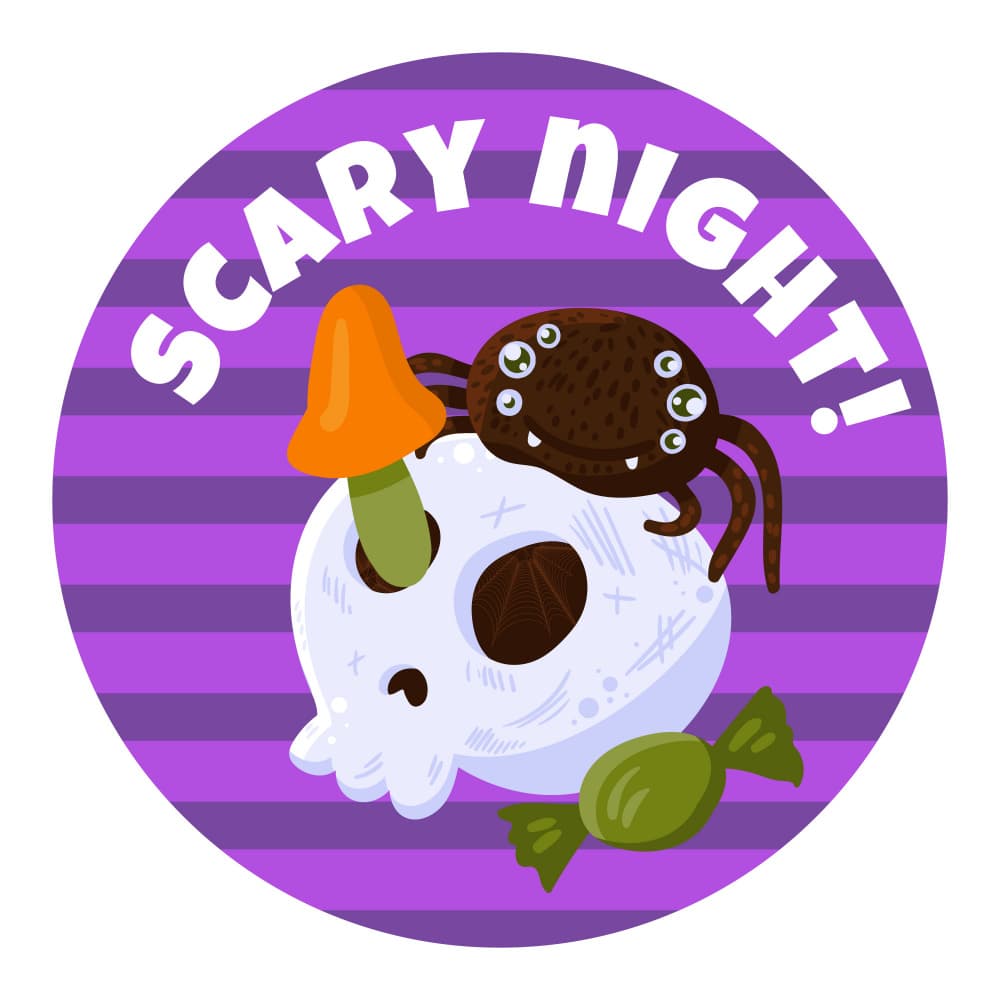 Scary Night Skull by Marika Barsrsind — canvas wall art