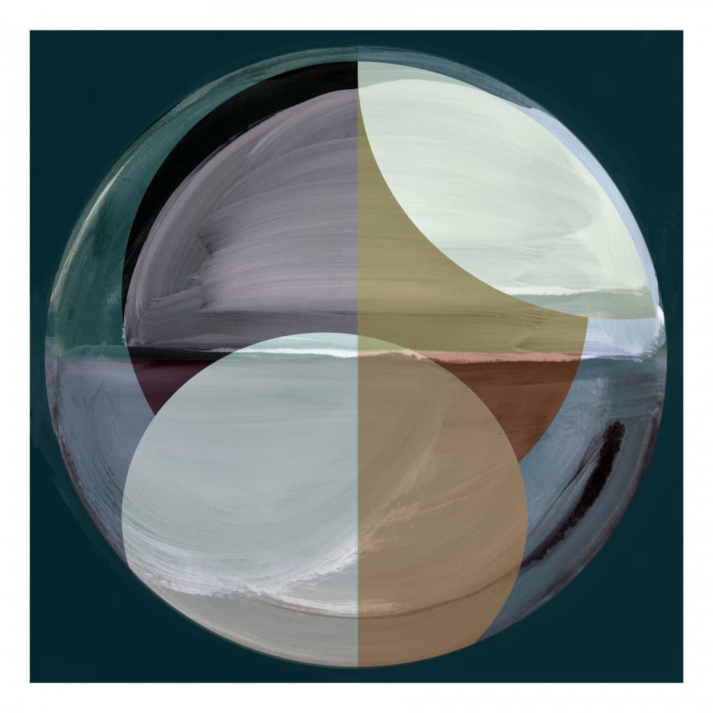 Muted Geometric Sphere by cartissi — canvas wall art