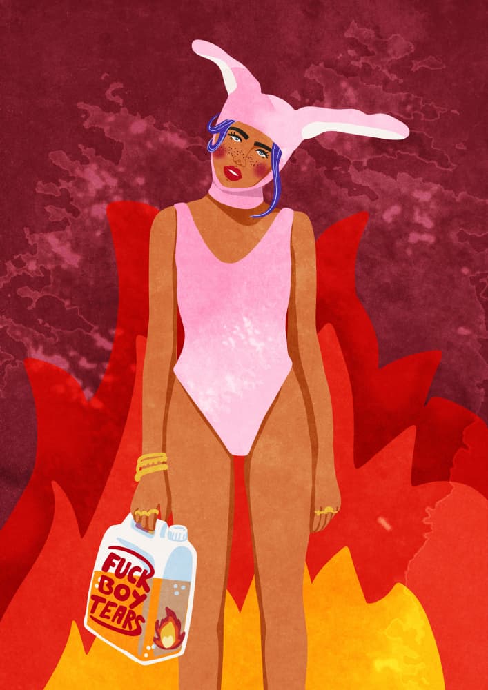 Girl On Fire by Raissa Oltmanns — canvas wall art