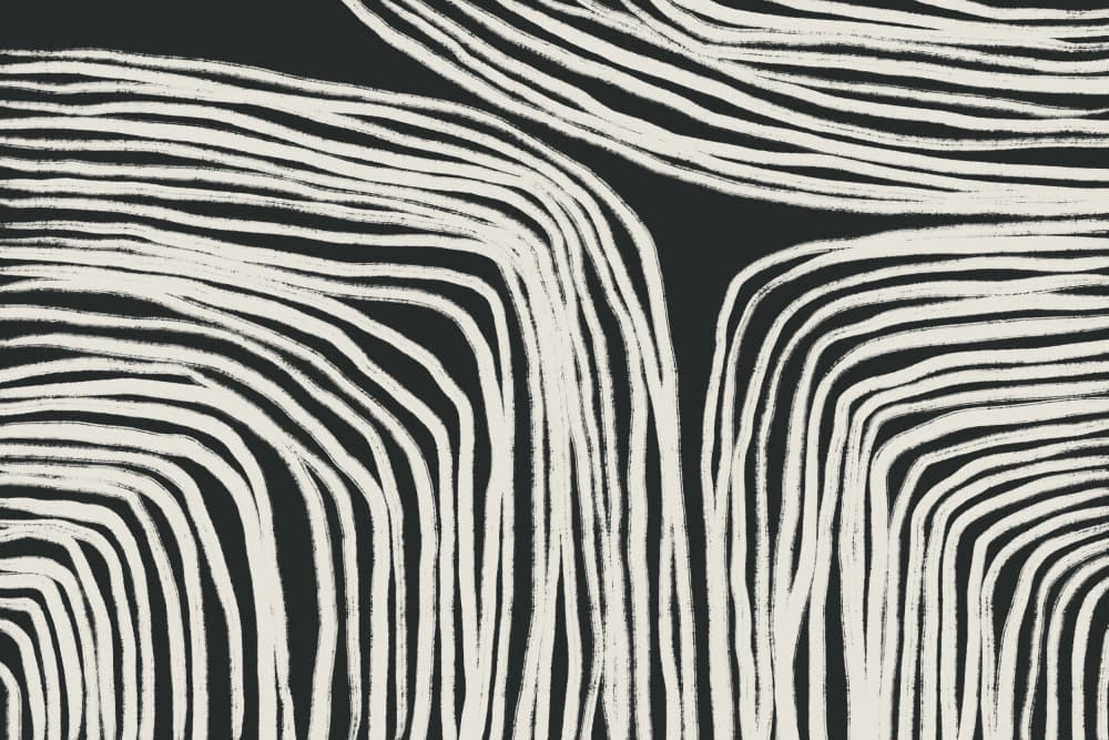 Curved Stripes Flow by uplusmestudio — canvas wall art
