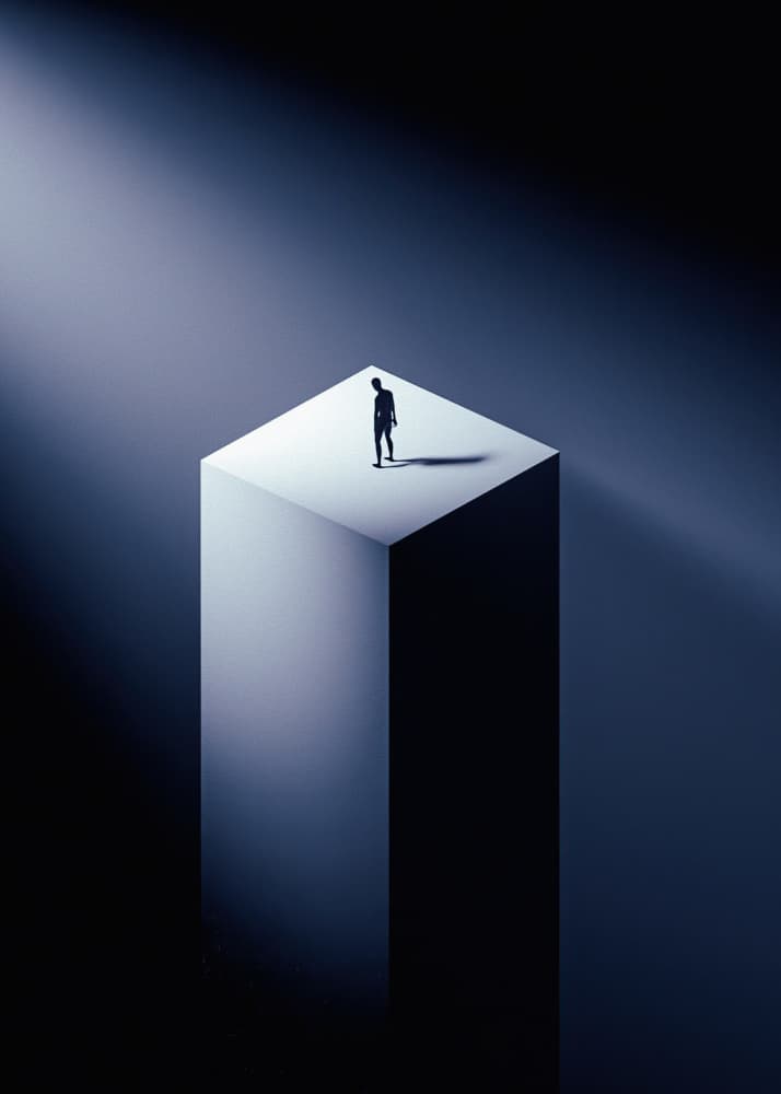 Solitary Man Reflects by Hamza Majeed Khan — canvas wall art