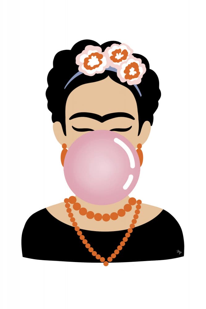 Iconic Bubble Gum Woman by Martina — canvas wall art