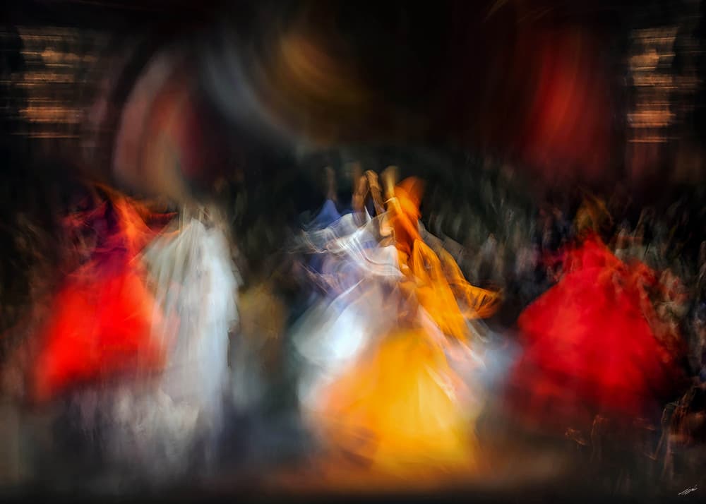 Vibrant Dance Blur by Mohamed Shawki — canvas wall art