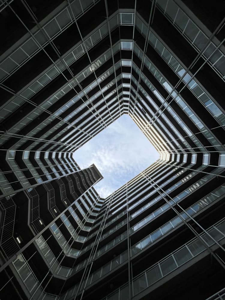 Skyward Urban Architecture by KIMIO KOBAYASHI — canvas wall art