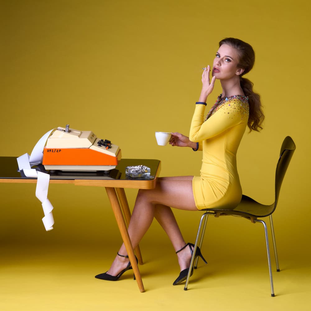 Retro Office Glamour by Martin Drazsky — canvas wall art