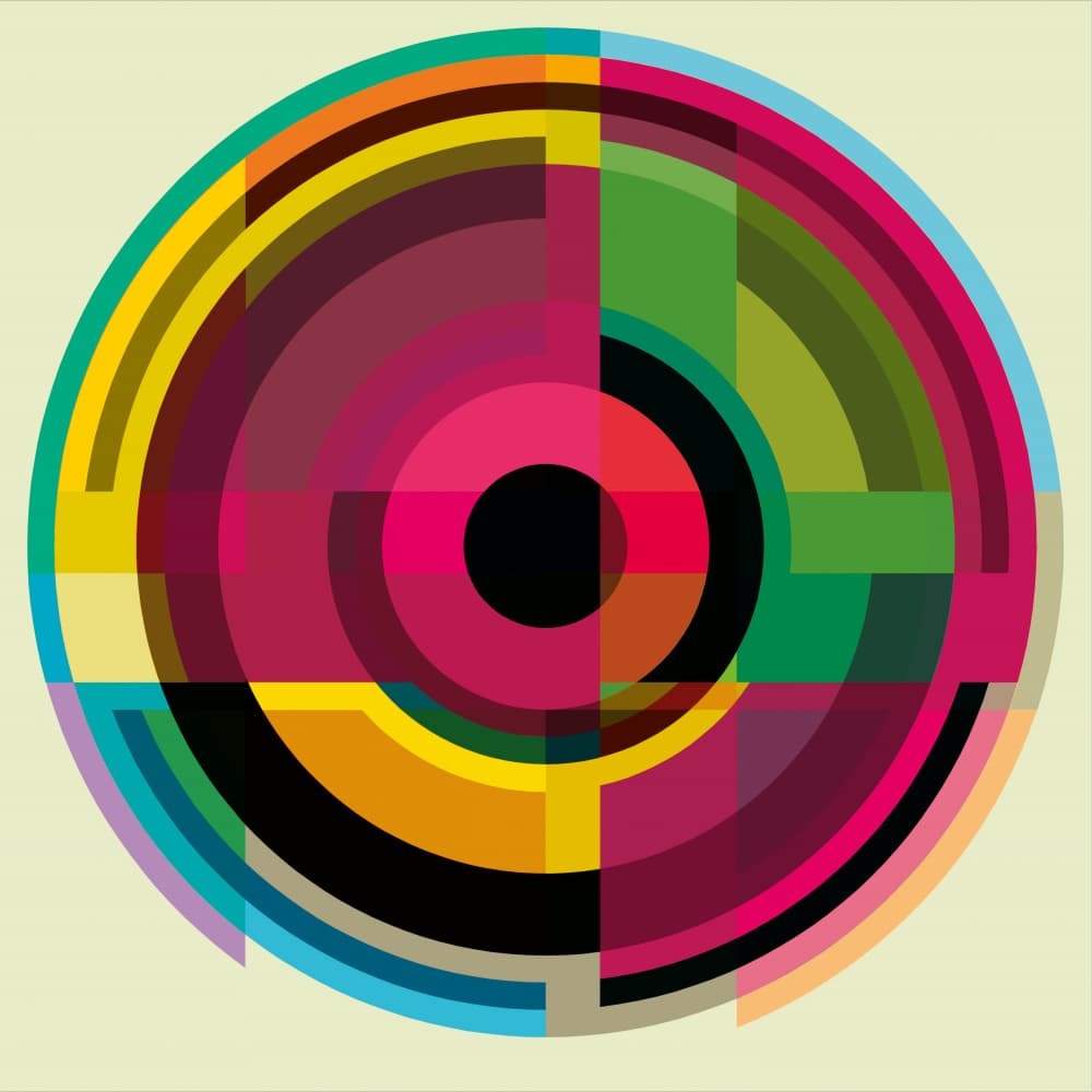 Vibrant Abstract Geometry by Rafa Mateo — canvas wall art