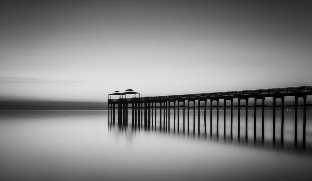 Serene Pier Horizon by Ahmed Thabet — canvas wall art
