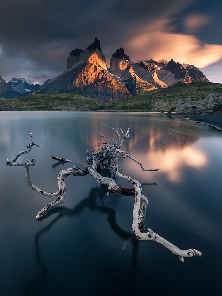 Golden Peaks Reflection by Karol Nienartowicz — canvas wall art
