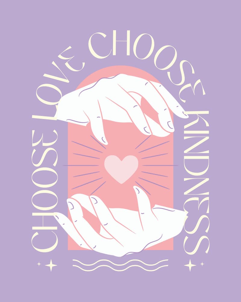 Choose Love Kindness Hands by KsanaKalpa — canvas wall art