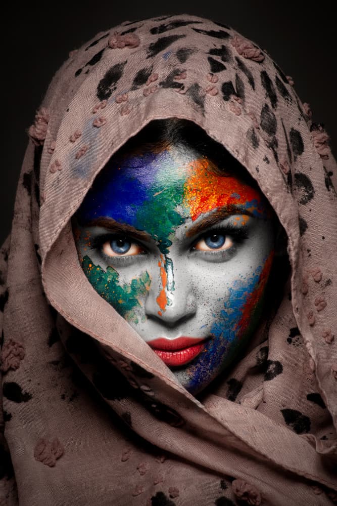 Intense Colorful Gaze by PARTHA BHATTACHARYYA — canvas wall art