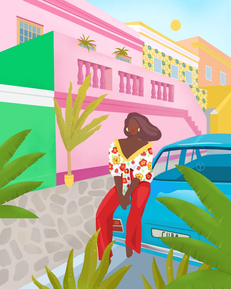 Tropical Woman by Petra Lizde — canvas wall art