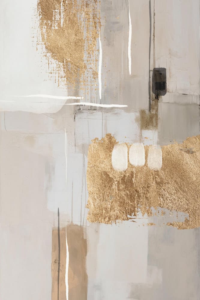 Golden Abstract Textures by Sally Ann Moss — canvas wall art