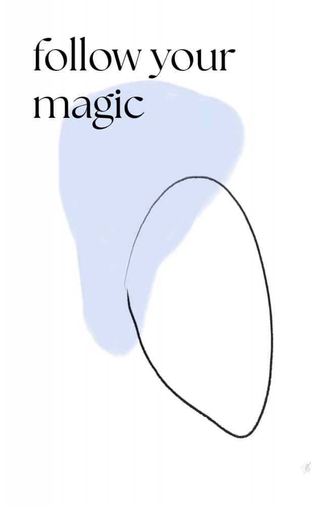 Follow Your Magic Abstract by Anne-Marie Volfova — canvas wall art