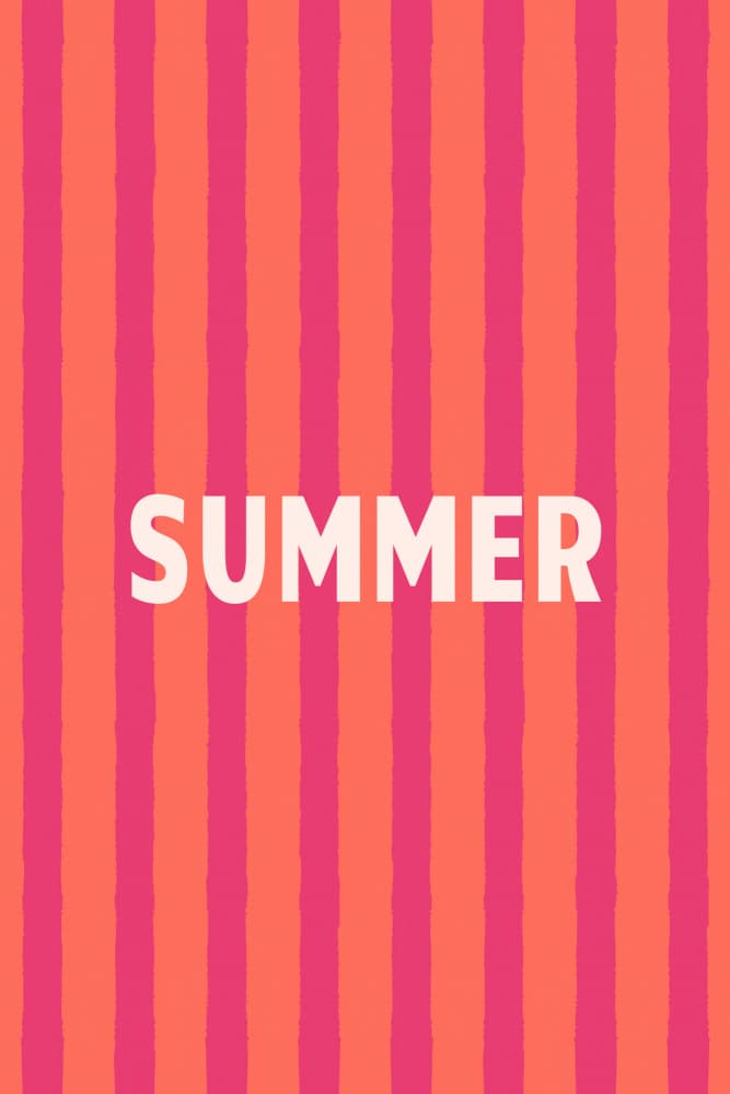Pink Orange Summer Stripes by Karen Menzenbach — canvas wall art