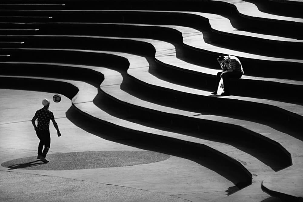Geometric Steps and Figures by Emine Basa — canvas wall art