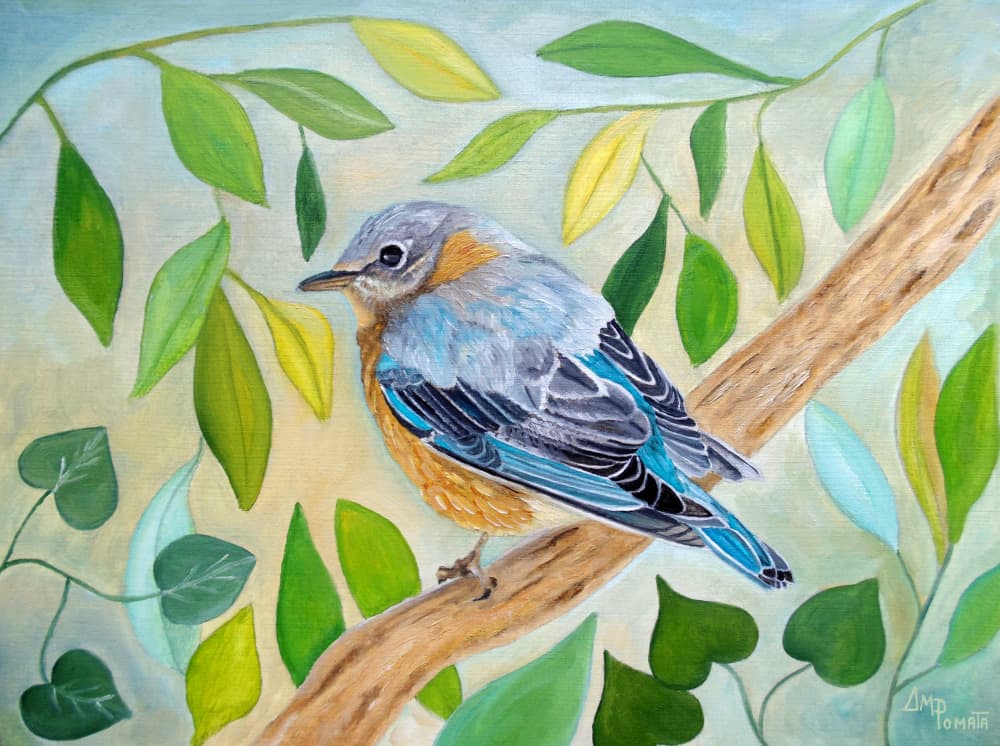 Gentle Forest Bird by Angeles M. Pomata — canvas wall art