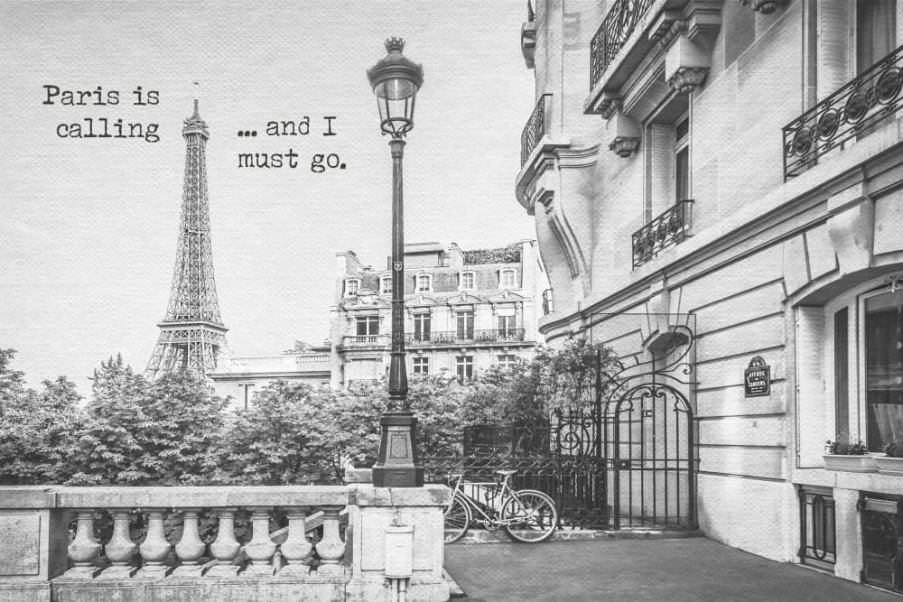 Classic Paris Calling by Melanie Viola — canvas wall art