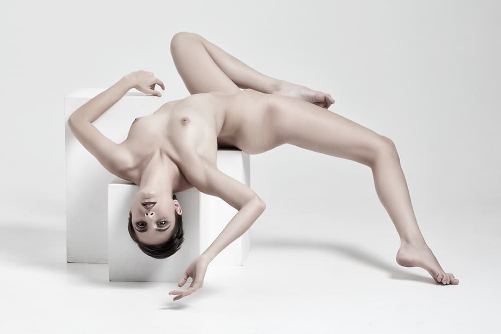 Elegant Nude Pose by Hugh Wilkinson — canvas wall art