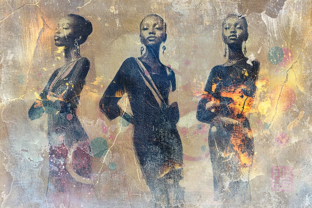 Elegant African Models by Rafal Kulik — canvas wall art