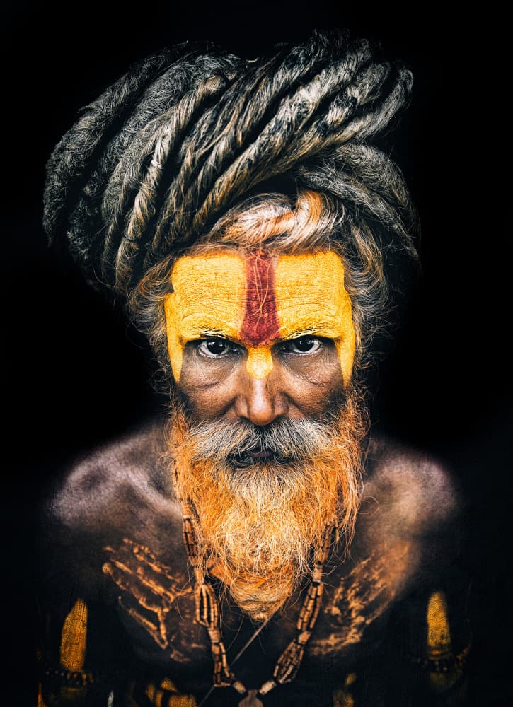 Spiritual Sadhu Portrait by Ahmed Abdulazim — canvas wall art