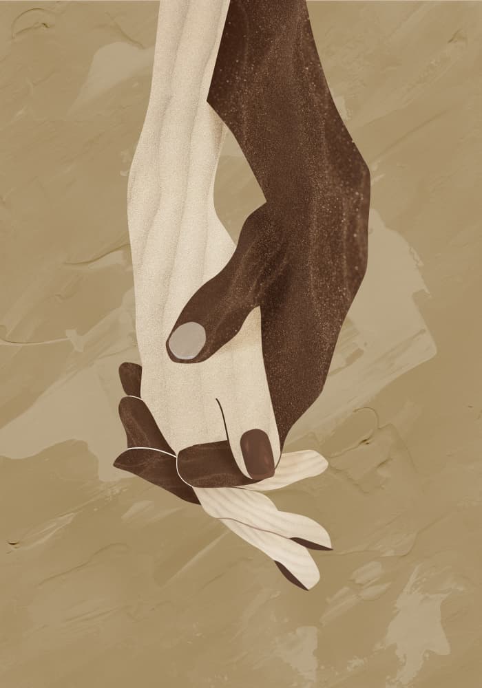 United Hands Connection by Fadil Roze — canvas wall art
