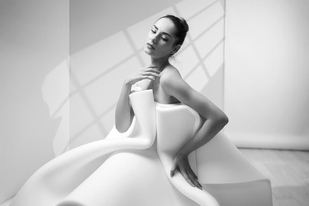 Sculptural Grace by Alex Ovex — canvas wall art