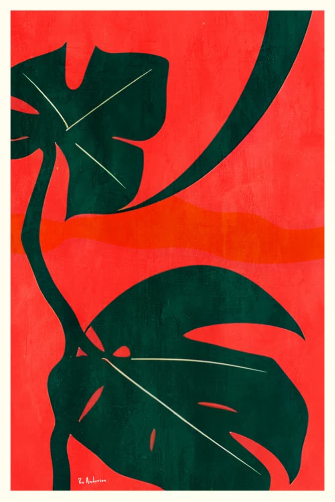 Monstera Jungle Leaves by Bo Anderson — canvas wall art