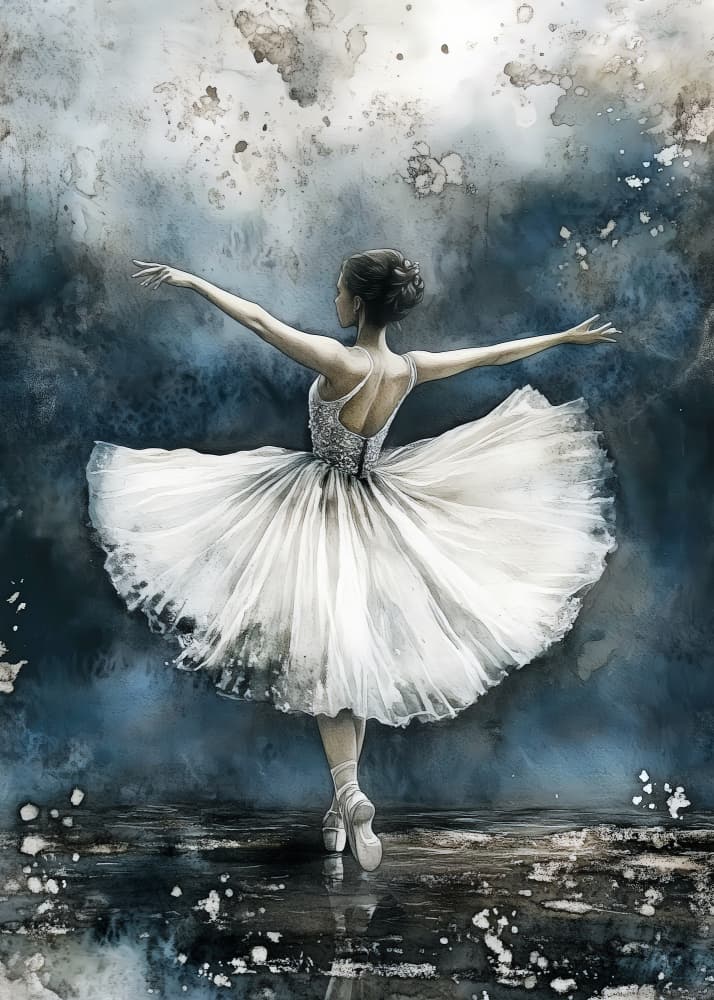 Ethereal Ballet Dancer by Justyna Jaszke — canvas wall art