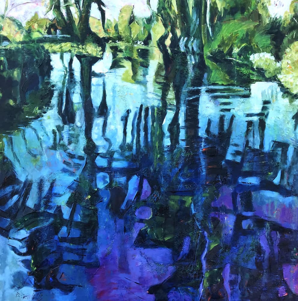 Deep Blue Reflections by Barbara Piatti — canvas wall art