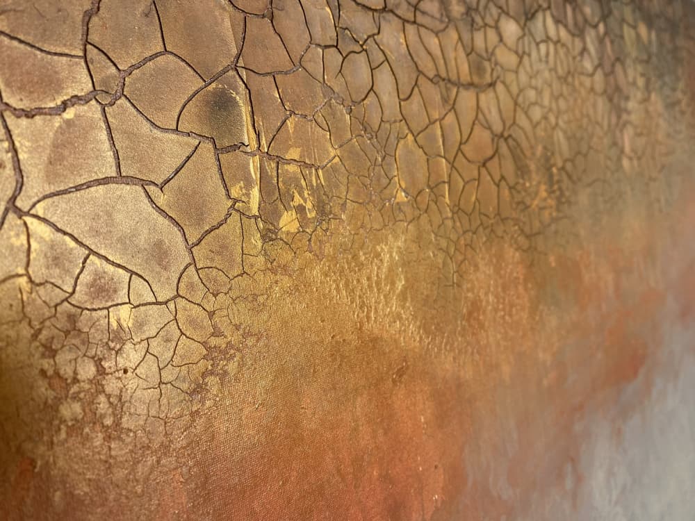 Golden Cracked Earth by Gabriela Aleksandra Szuba — canvas wall art