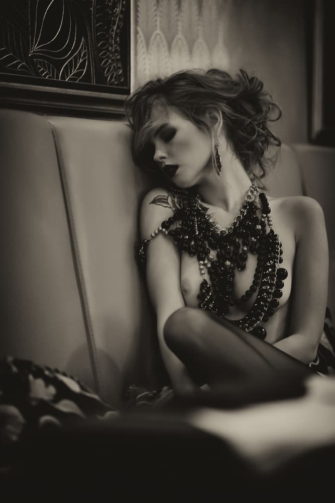 Pensive Flapper Beauty by Georgy Goryunov — canvas wall art