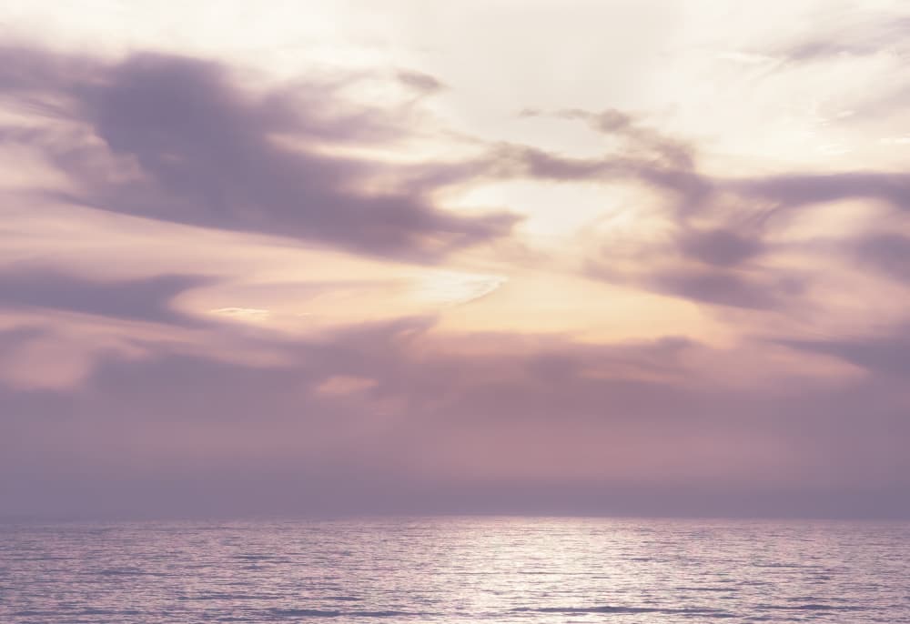 Serene Pastel Seascape by Courtney Crane — canvas wall art
