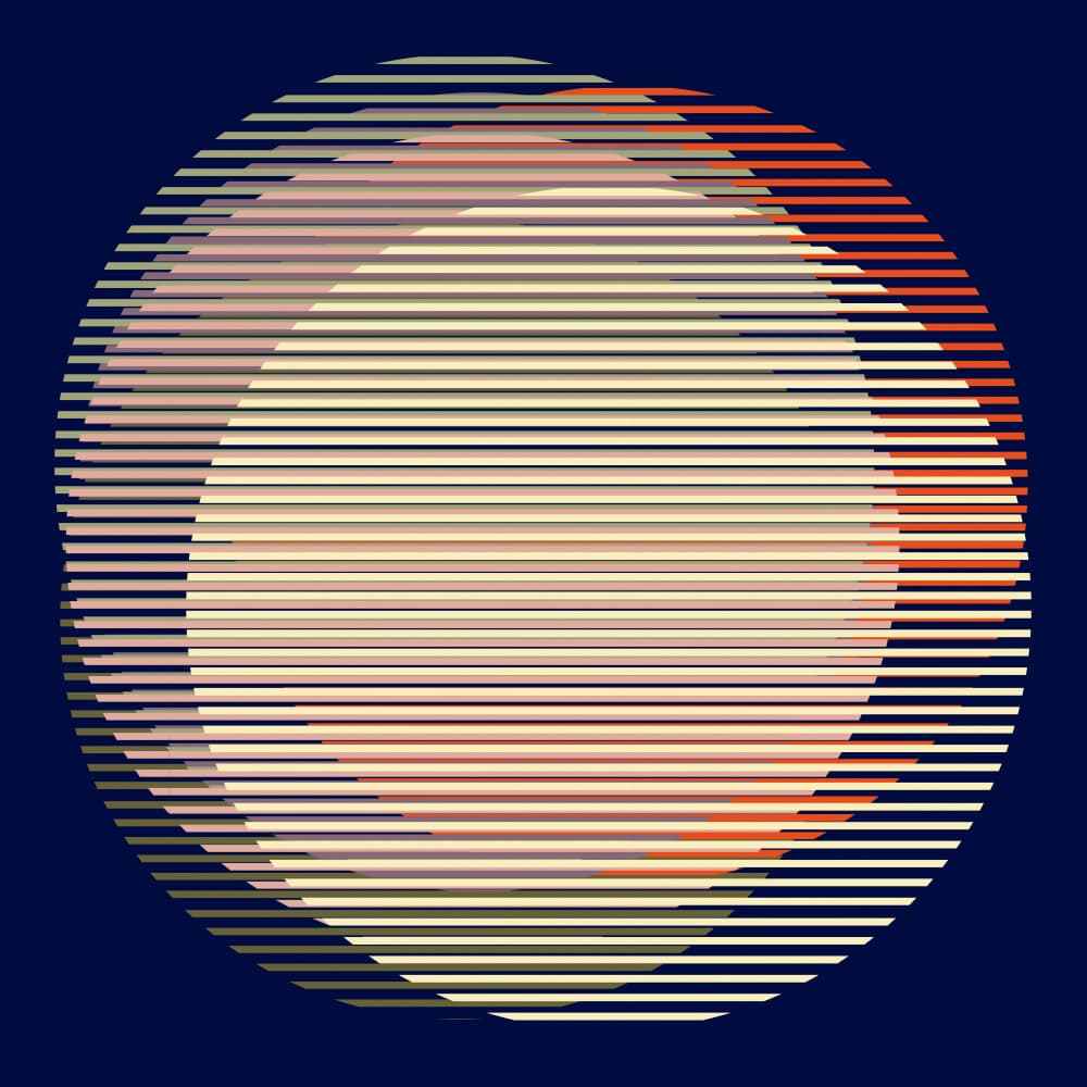 Geometric Gradient Circle by Leigh Bagley — canvas wall art