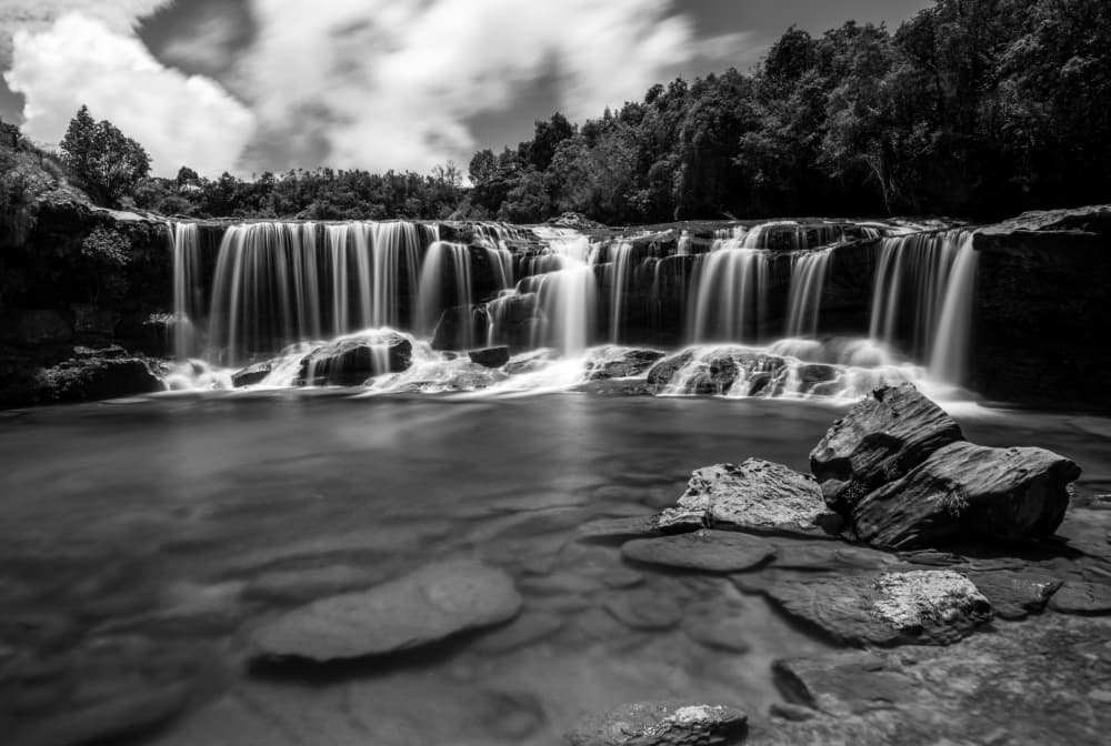 Serene Waterfall Flow by Ramamurthi Palaniraman — canvas wall art