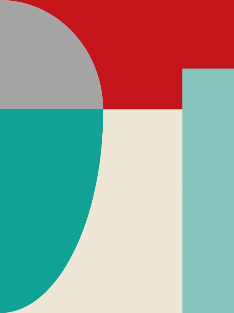Abstract Geometric Shapes by Little Dean — canvas wall art