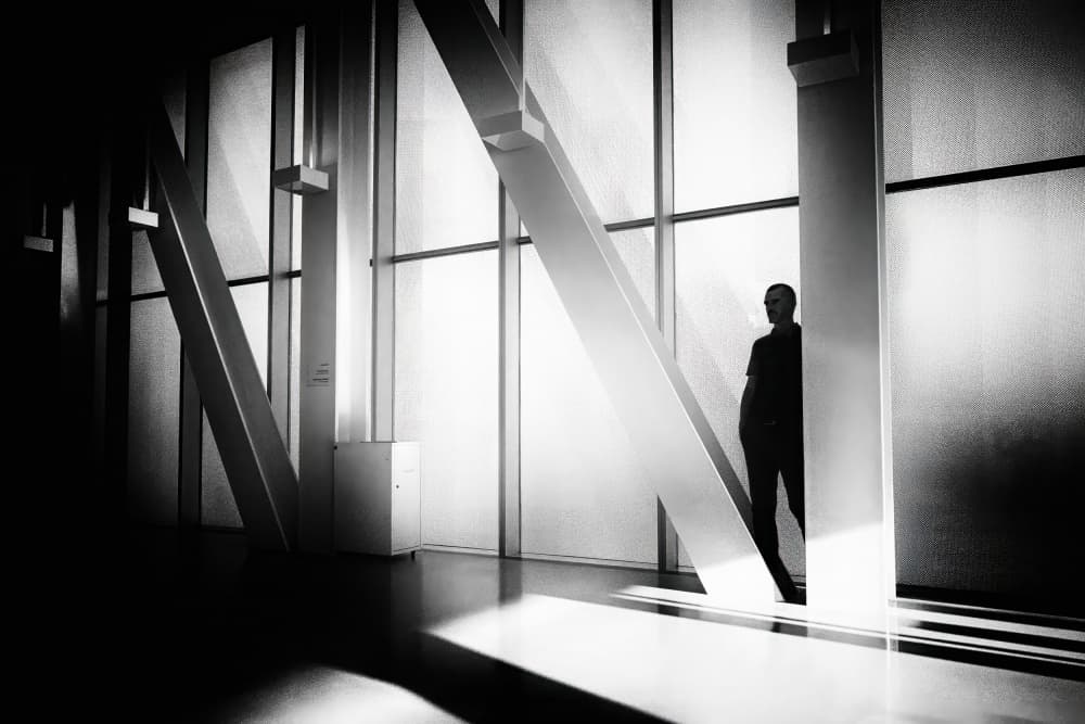 Solitary Figure in Light by Michel Groleau — canvas wall art