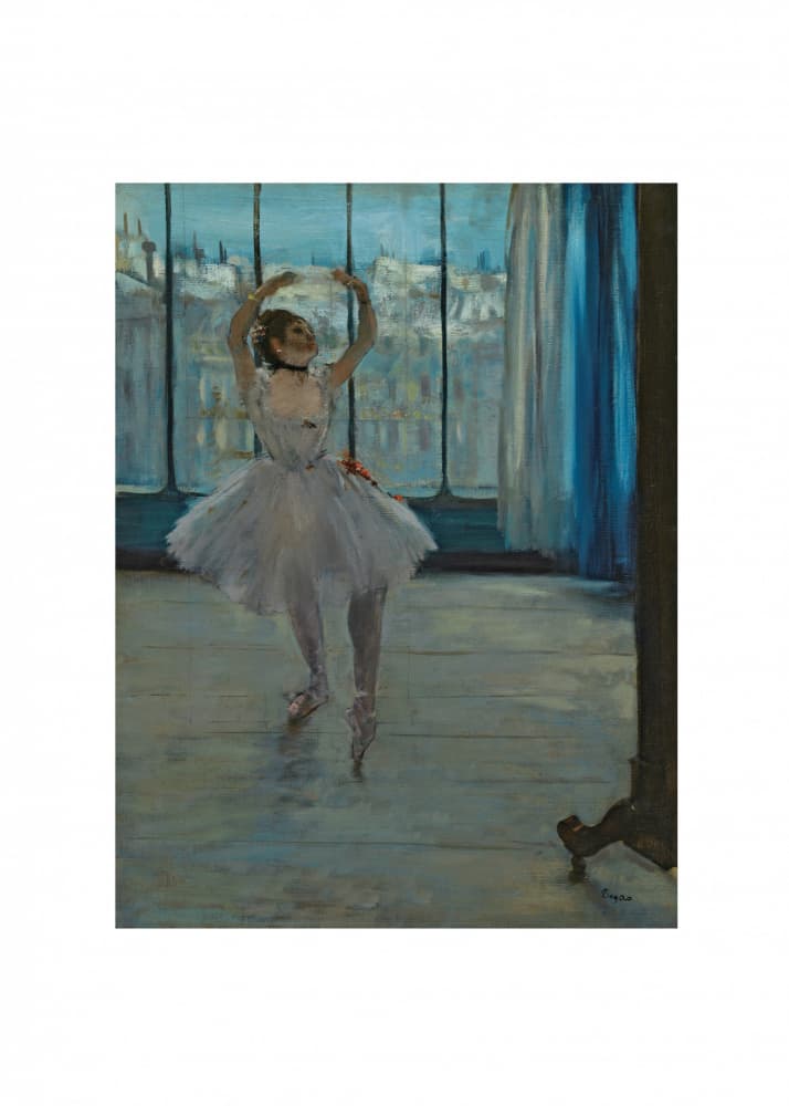 Dancer Posing for a Photographer No.2 by Edgar Degas — canvas wall art